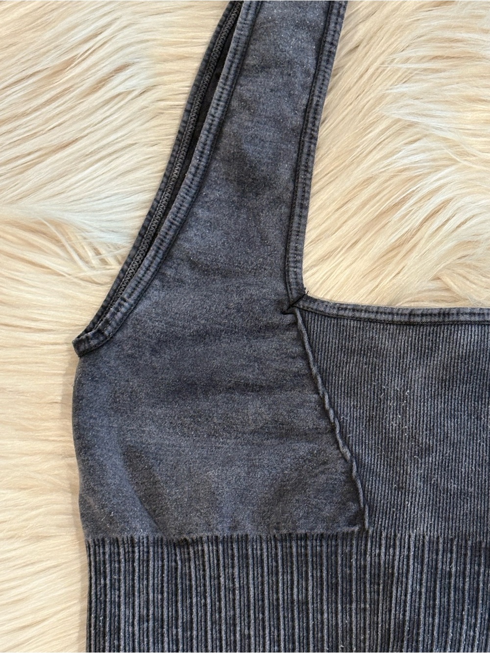 FREE PEOPLE Good Karma Square Neck Bra Crop Top XS/S - Picture 6 of 11